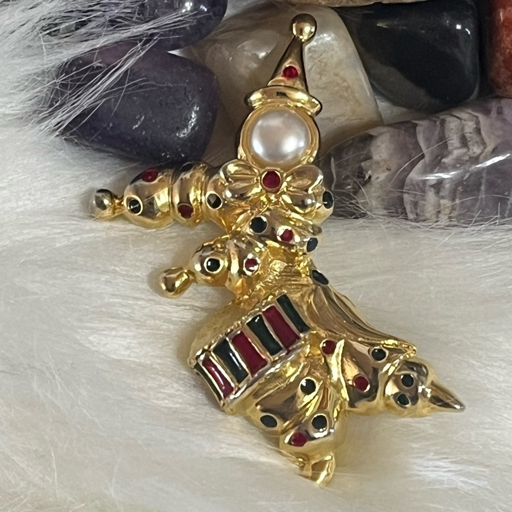 Vintage Unusual Clown Brooch